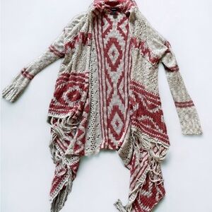 Torrid size 1X knit cardigan. fringe detail. Soft and warm.